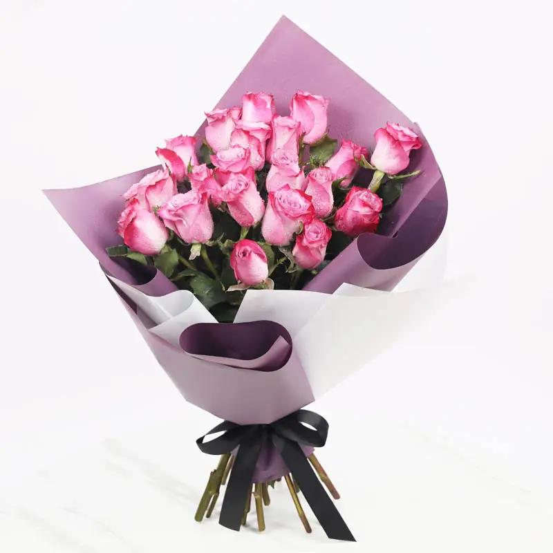 Poise 21 Purple Roses Bouquet - Flowers gift from Buy Any Flowers Dubai in Al Quoz Industrial Area 4, Dubai, UAE