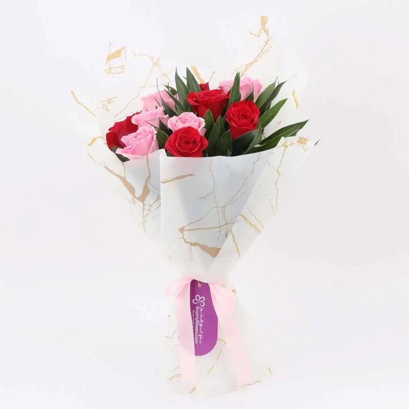 Cute 11 Roses Bouquet and Chocolates 100gm thumbnail 2