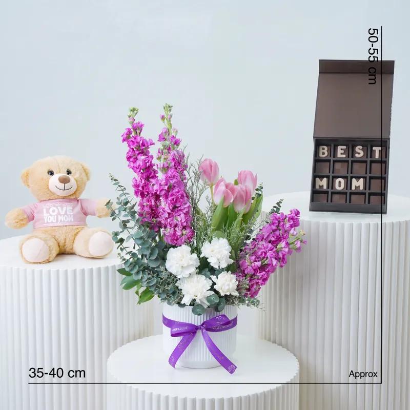 Pastel Bloom Ceramic Arrangement Trio - Gift Sets gift from Buy Any Flowers Dubai in Al Quoz Industrial Area 4, Dubai, UAE - image 4