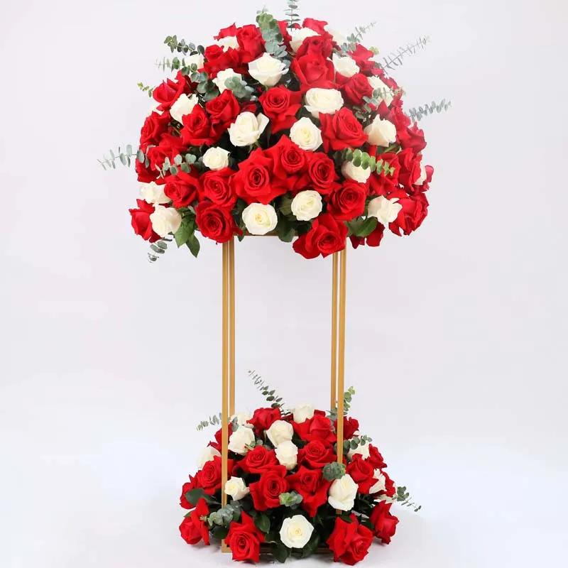 Elegance 365 Red and White Roses Flower Stand