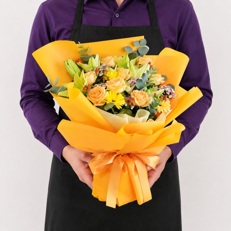 Bouquet Vibrancy and Greeting Card - Flowers gift from Buy Any Flowers Dubai in Al Quoz Industrial Area 4, Dubai, UAE - image 3