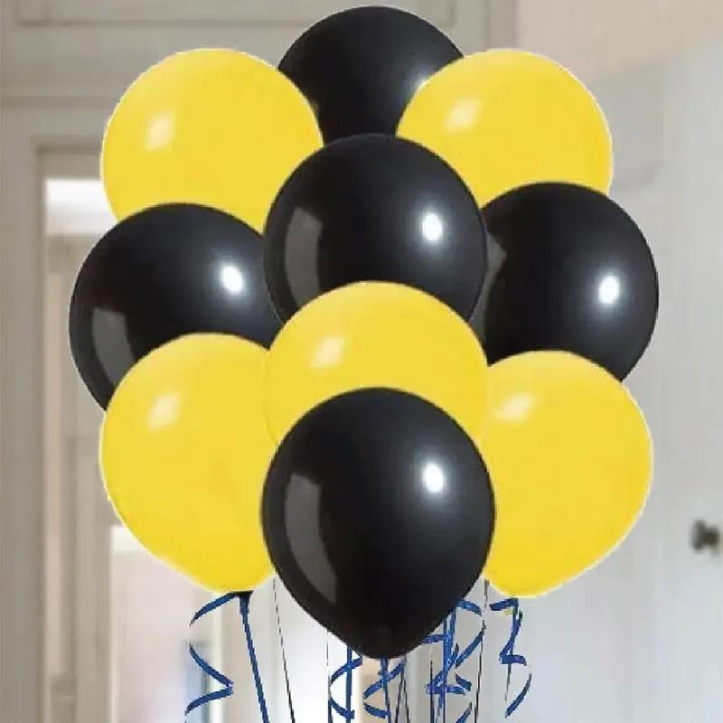 Yellow N Black Helium Balloons 10 Pcs - Gifts gift from Buy Any Flowers Dubai in Al Quoz Industrial Area 4, Dubai, UAE - image 3