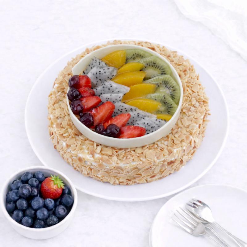 Fresh Fruit Cake 4 Portion - Cakes gift from Buy Any Flowers Dubai in Al Quoz Industrial Area 4, Dubai, UAE - image 3