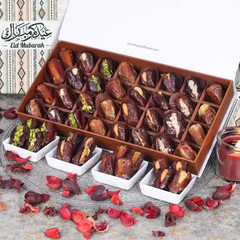 Eid Stuffed Dates By Sweecho 32 Pcs Peach - Chocolates gift from Buy Any Flowers Dubai in Al Quoz Industrial Area 4, Dubai, UAE - image 2