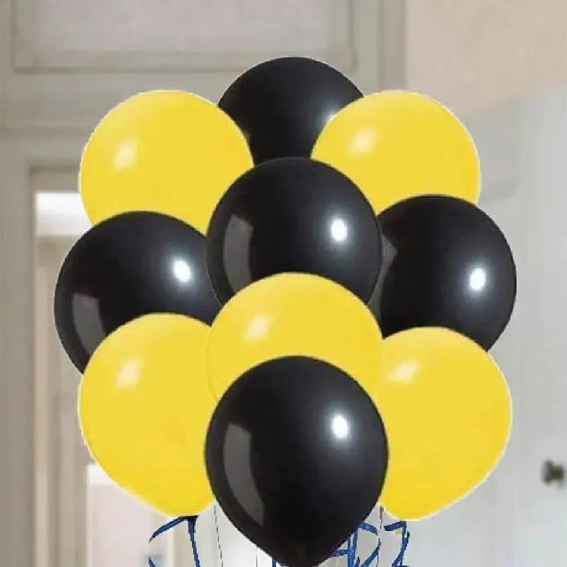 Yellow N Black Helium Balloons 10 Pcs - Gifts gift from Buy Any Flowers Dubai in Al Quoz Industrial Area 4, Dubai, UAE - image 2