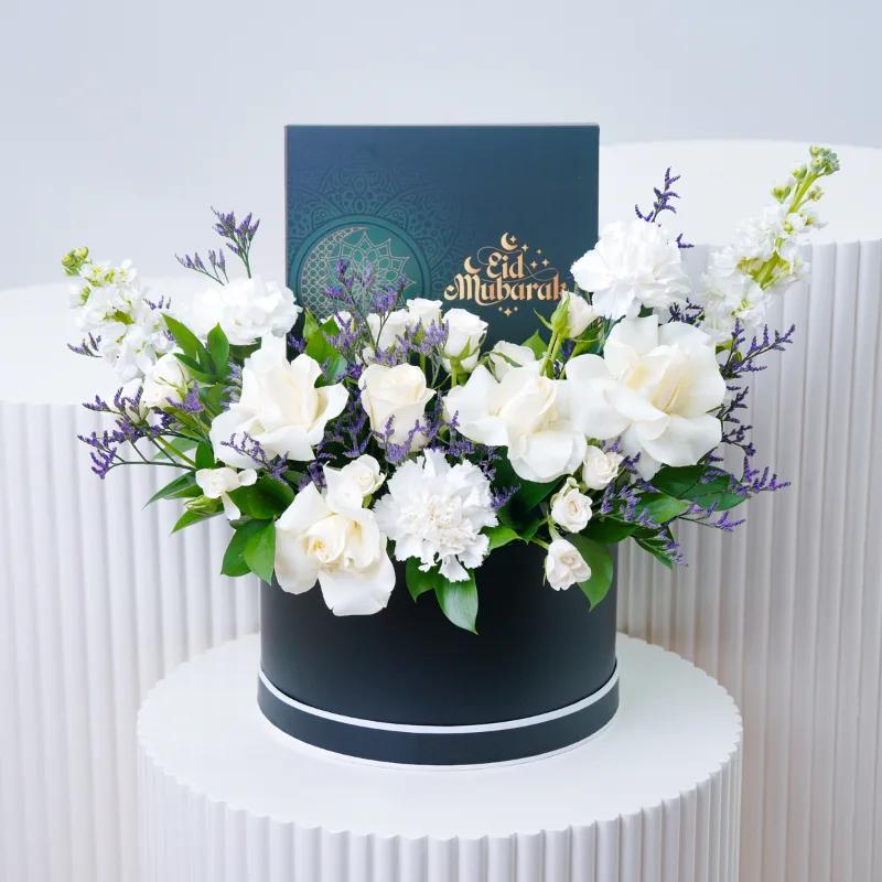 Eid Ivory Flowers and Dates Box in Dubai