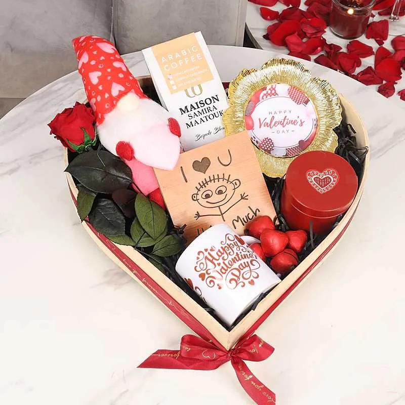 Forever Love Valentine Gift Tray - Gifts gift from Buy Any Flowers Dubai in Al Quoz Industrial Area 4, Dubai, UAE