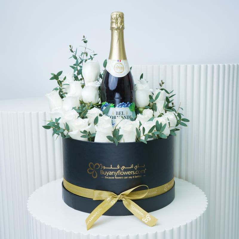 Holiday 25 Roses and Martini Arrangement - Flowers gift from Buy Any Flowers Dubai in Al Quoz Industrial Area 4, Dubai, UAE