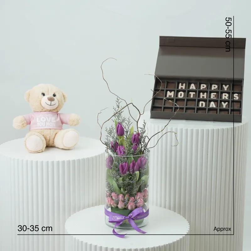 Purple and Pink Elegance Vase Trio - Gift Sets gift from Buy Any Flowers Dubai in Al Quoz Industrial Area 4, Dubai, UAE - image 4
