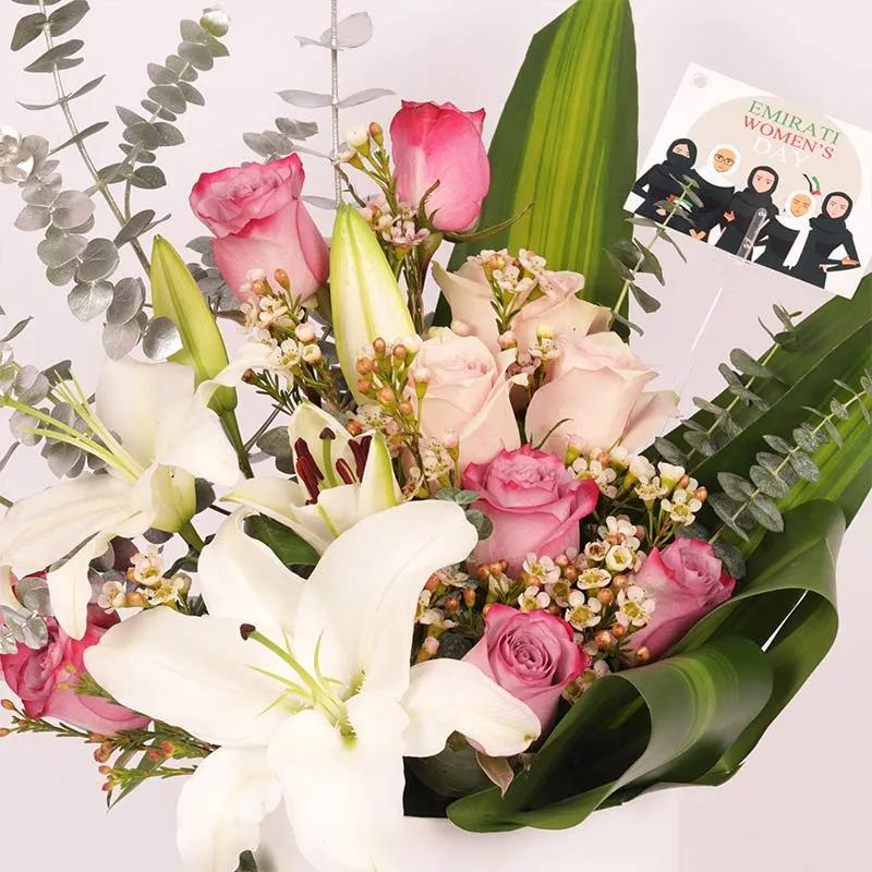 Medley Flower Box for Emirati Womens Day - Flowers gift from Buy Any Flowers Dubai in Al Quoz Industrial Area 4, Dubai, UAE - image 3