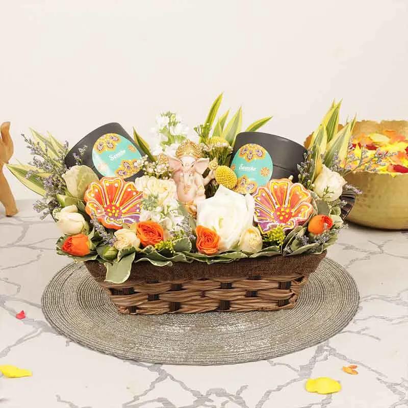 Ganesha Blessings Floral Hamper