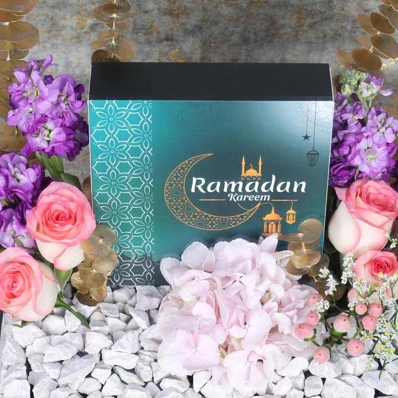 Ramadan Flower Chocolate Tray Green thumbnail 3