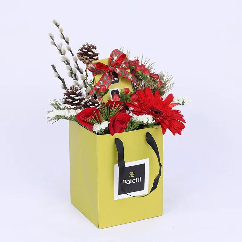 Holiday Wishes Flower Patchi Arrangement thumbnail 4