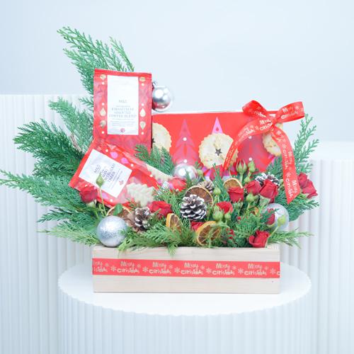Christmas Red Floral Hamper - Gift Sets gift from Buy Any Flowers Dubai in Al Quoz Industrial Area 4, Dubai, UAE