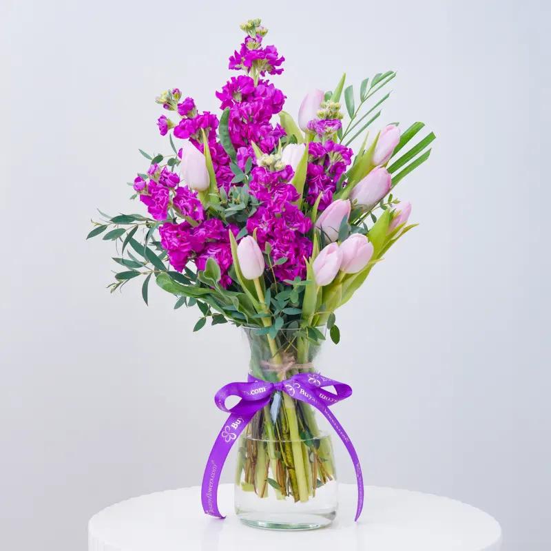 Grace 15 Flower Vase - Flowers gift from Buy Any Flowers Dubai in Al Quoz Industrial Area 4, Dubai, UAE