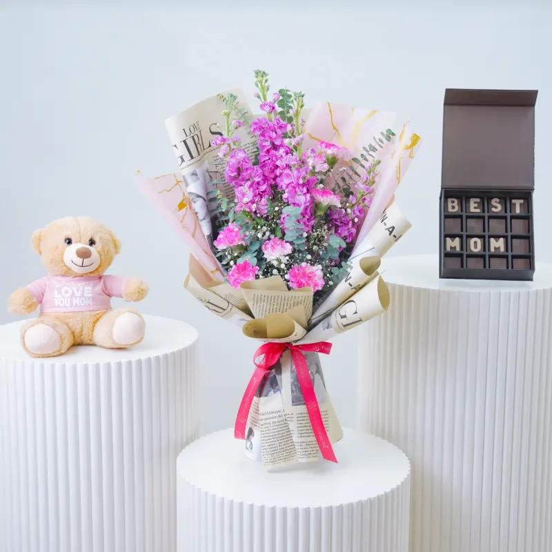 Blushing Pink Bouquet Trio in Dubai