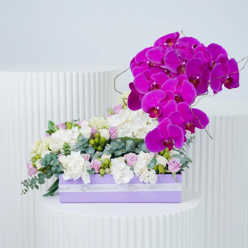 Pastel Flower in Purple Tray in Dubai