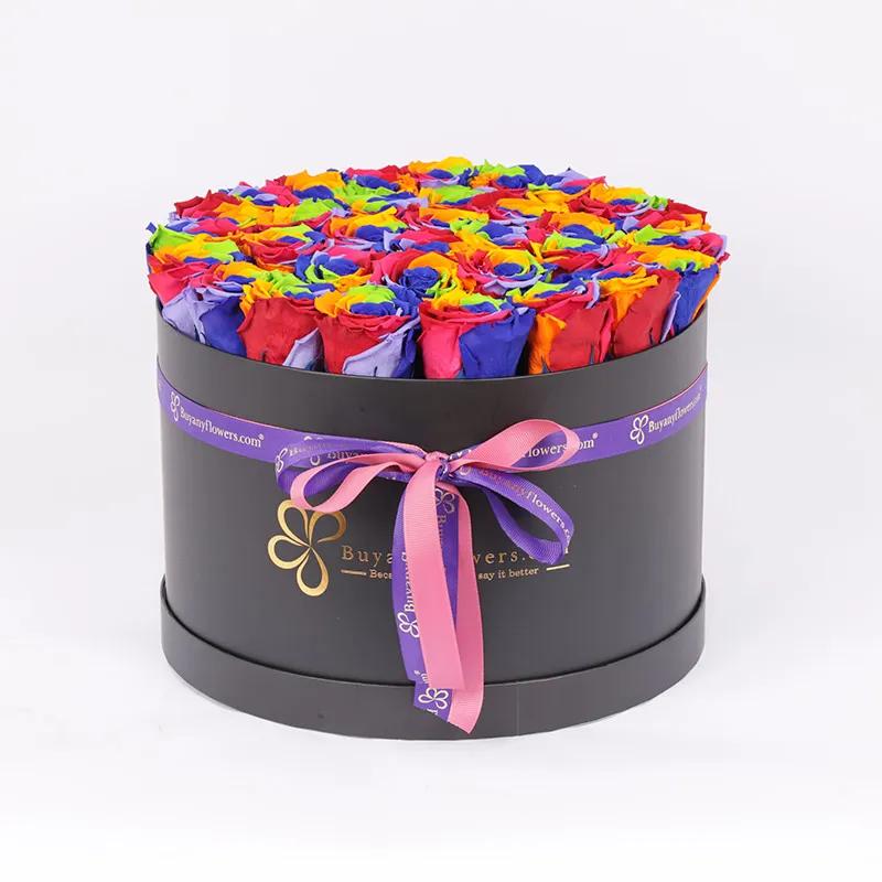 Rainbow Forever Roses - Flowers gift from Buy Any Flowers Dubai in Al Quoz Industrial Area 4, Dubai, UAE