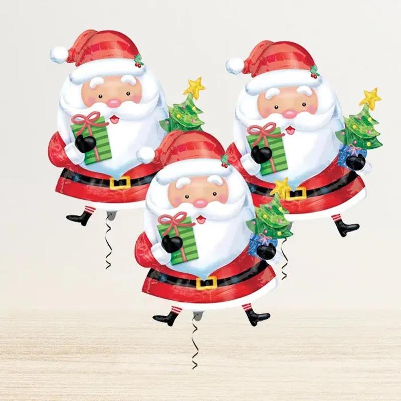 Santa Foil Balloon 3 Pcs - Balloons gift from Buy Any Flowers Dubai in Al Quoz Industrial Area 4, Dubai, UAE