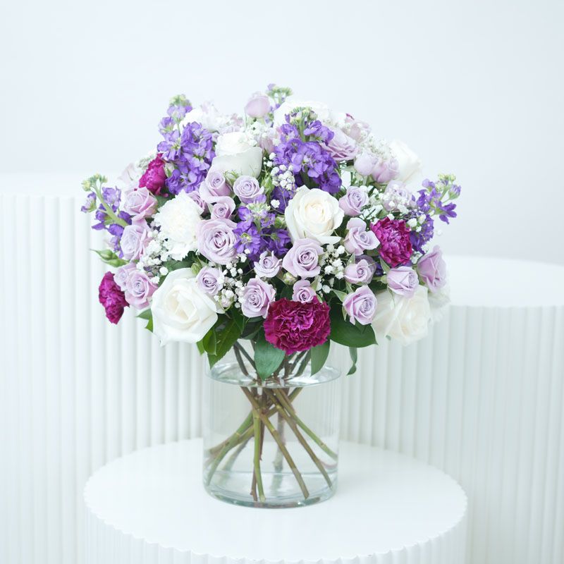 Purple and White Flower Arrangement 1