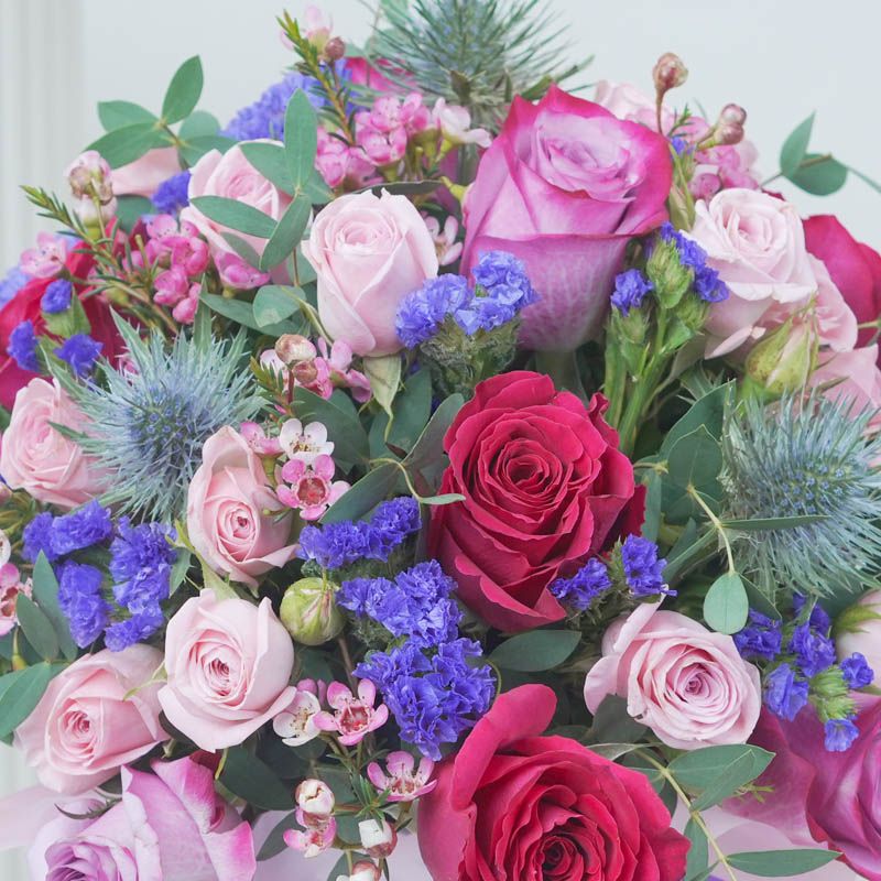 Birthday Wishes Flowers In a Glass Vase thumbnail 3