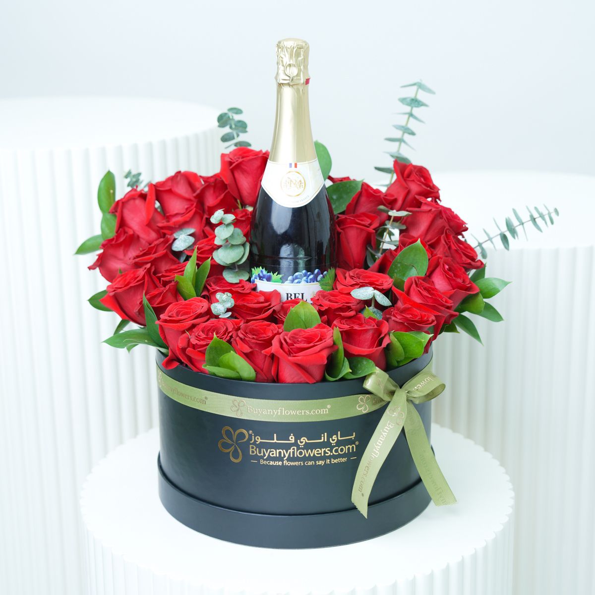 Party 31 Roses and Martini Arrangement - Flowers gift from Buy Any Flowers Dubai in Al Quoz Industrial Area 4, Dubai, UAE