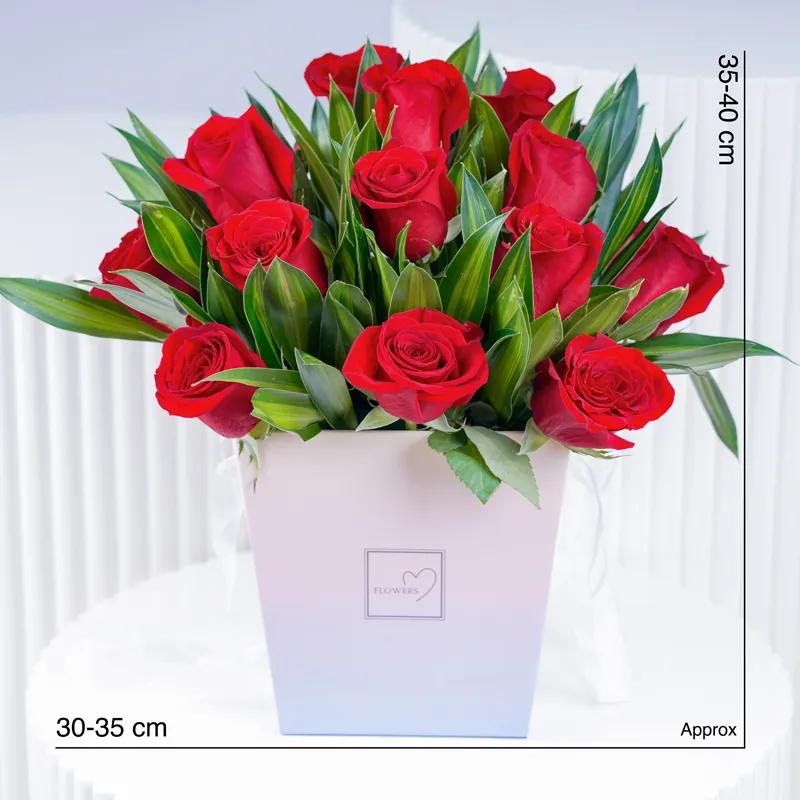 Box of Love 21 Red Roses - Flowers gift from Buy Any Flowers Dubai in Al Quoz Industrial Area 4, Dubai, UAE - image 3