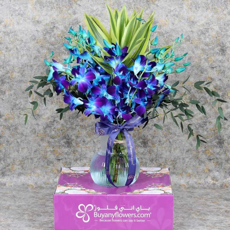 11 Blue Orchid In Vase thumbnail 3