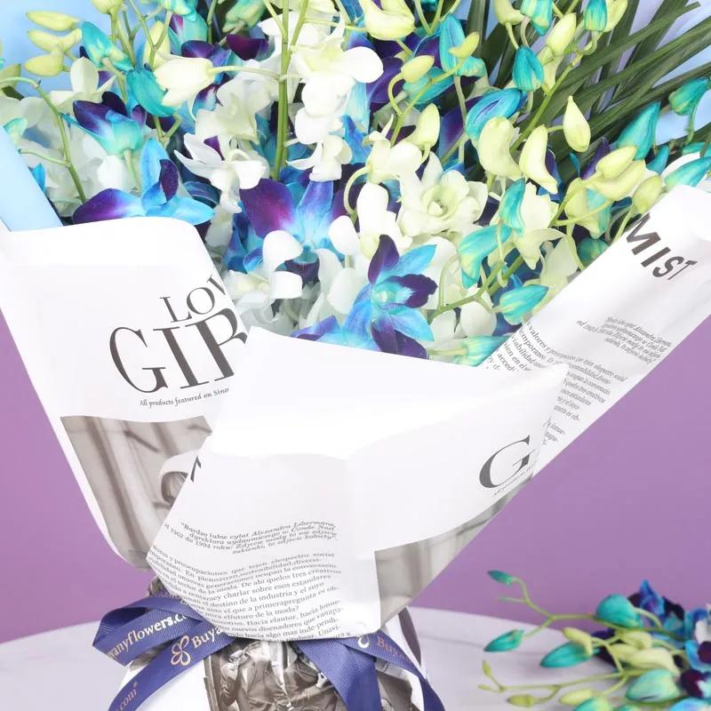 True 21 Blue and White Orchid Bouquet thumbnail 2