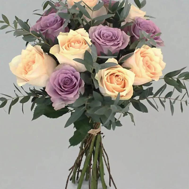 Charm of Peach and Purple Roses - Flowers gift from Buy Any Flowers Dubai in Al Quoz Industrial Area 4, Dubai, UAE - image 2