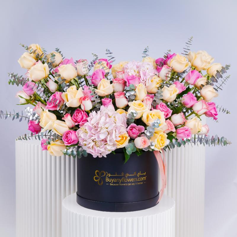 Pastel Journey Flower Box - Flowers gift from Buy Any Flowers Dubai in Al Quoz Industrial Area 4, Dubai, UAE
