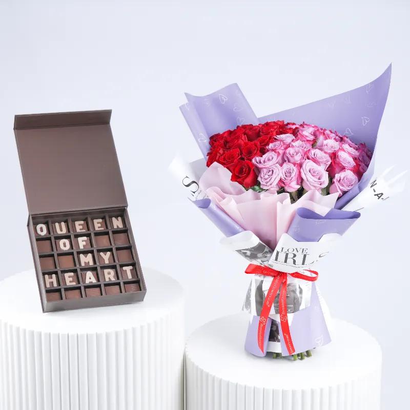 My Queen 51 Roses Bouquet with Chocolate in Dubai