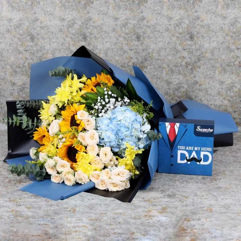 Alpha Flower Bouquet and Assorted Chocolates thumbnail 2