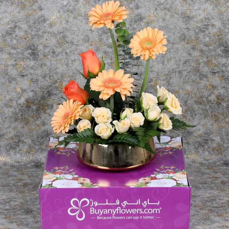 Peachy Garden Flower Arrangement - Flowers gift from Buy Any Flowers Dubai in Al Quoz Industrial Area 4, Dubai, UAE - image 4