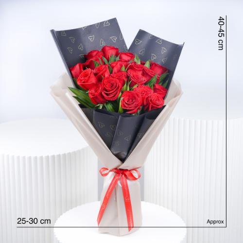 Deep Emotions 21 Red Roses Bouquet - Flowers gift from Buy Any Flowers Dubai in Al Quoz Industrial Area 4, Dubai, UAE - image 4