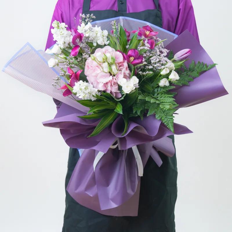 Royal Pastel Tulip Bouquet - Flowers gift from Buy Any Flowers Dubai in Al Quoz Industrial Area 4, Dubai, UAE - image 3