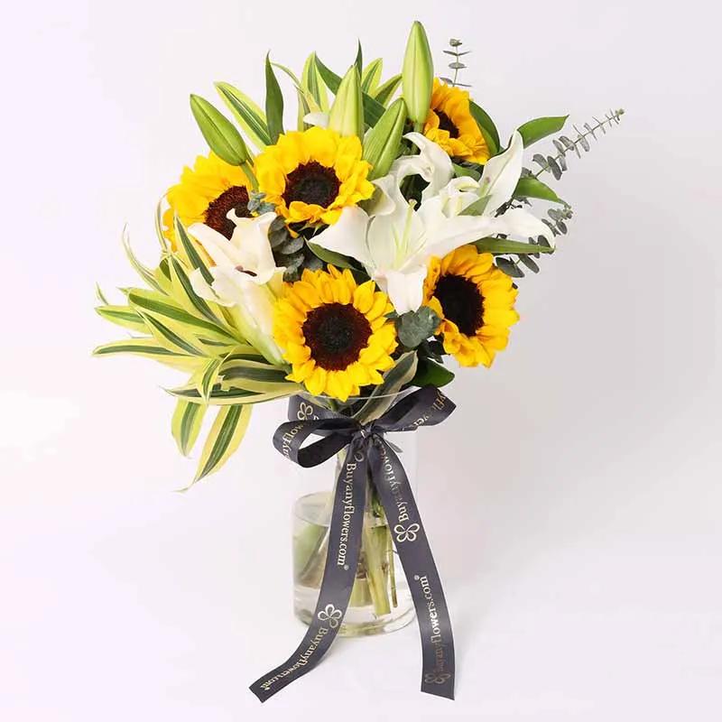 Morning Glow in Vase and Deluxe Patchi Chocolates thumbnail 2