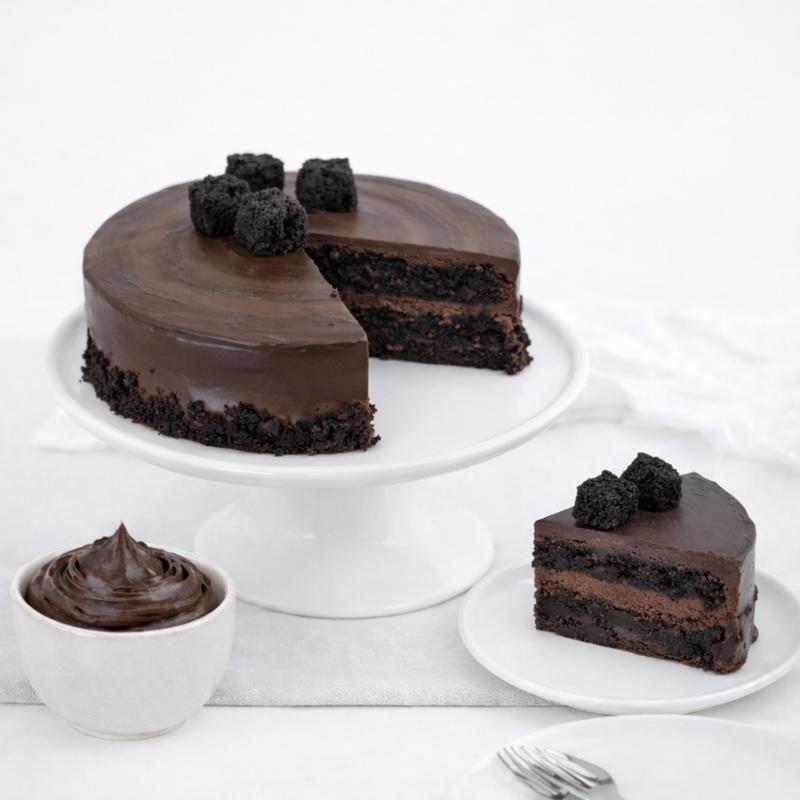 Classic Chocolate Brownie Cake 4 Portion - Cakes gift from Buy Any Flowers Dubai in Al Quoz Industrial Area 4, Dubai, UAE - image 2