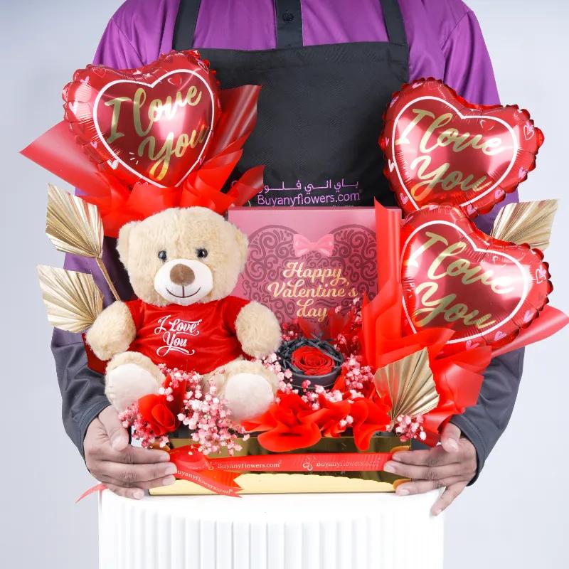 Valentine Love Hamper - Gifts gift from Buy Any Flowers Dubai in Al Quoz Industrial Area 4, Dubai, UAE - image 2