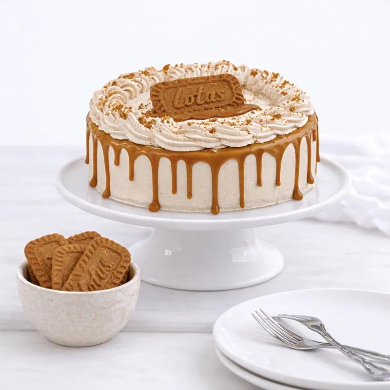 Yummy Lotus Biscoff Cake 12 Portion - Cakes gift from Buy Any Flowers Dubai in Al Quoz Industrial Area 4, Dubai, UAE