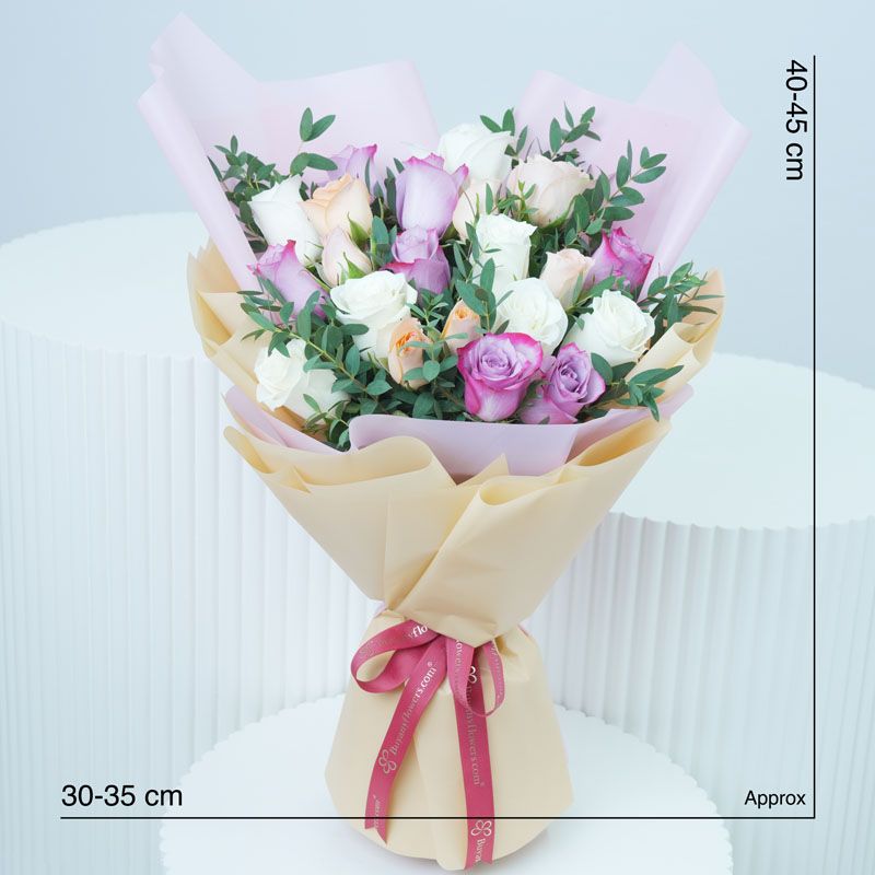 Graceful 21 Roses Bouquet - Flowers gift from Buy Any Flowers Dubai in Al Quoz Industrial Area 4, Dubai, UAE - image 4