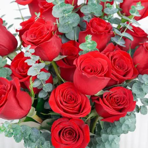 Beauty 21 Red Roses Vase - Flowers gift from Buy Any Flowers Dubai in Al Quoz Industrial Area 4, Dubai, UAE - image 3