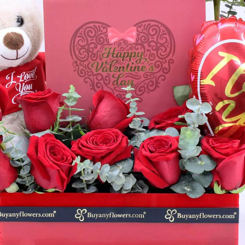 Valentine Flower Hamper thumbnail 2