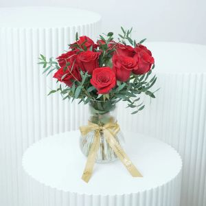 Beauty 11 Red Roses Vase 1