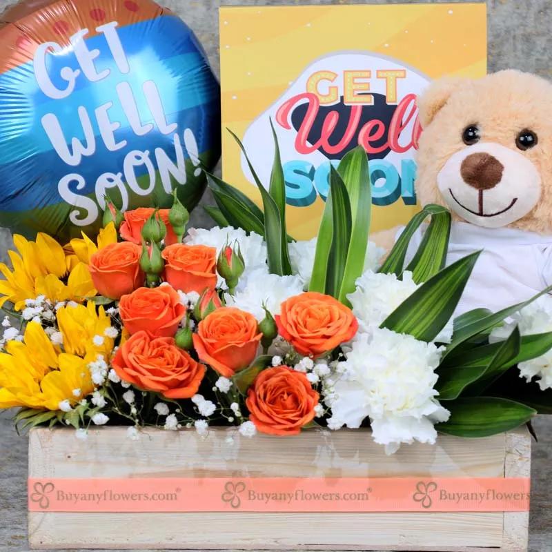 Get Well Soon Flower Hamper thumbnail 4