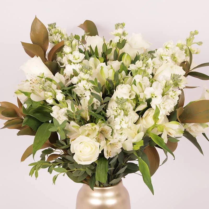 Ivory White Flower Arrangement - Flowers gift from Buy Any Flowers Dubai in Al Quoz Industrial Area 4, Dubai, UAE - image 3