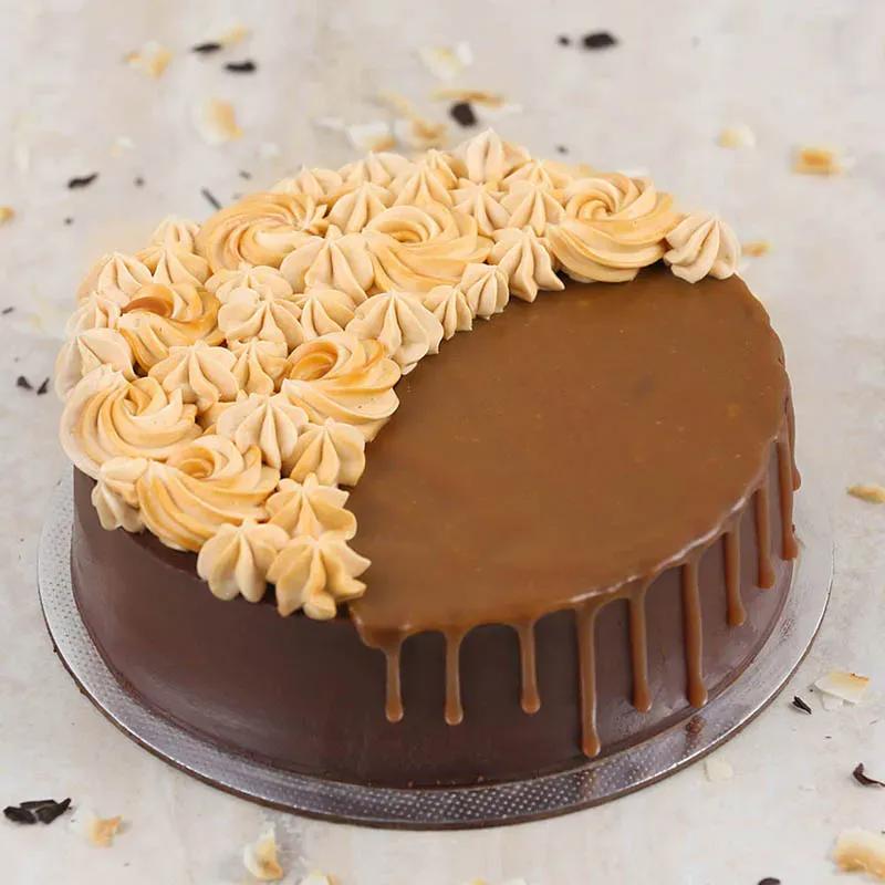 Rich Chocolate Caramel Cake 4 Portion in Dubai