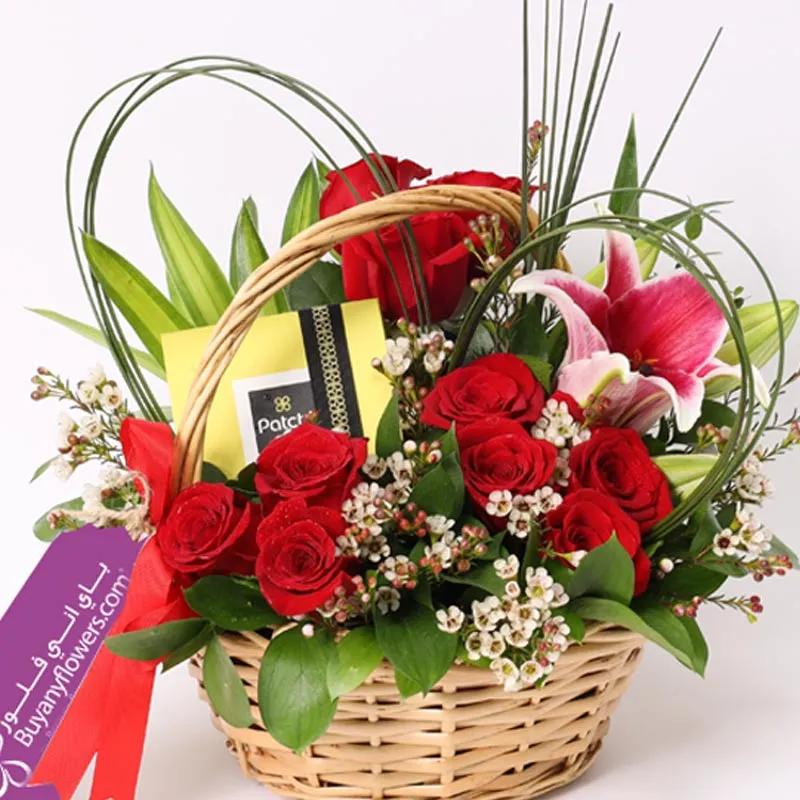 Roses and Patchi Gift Basket thumbnail 2