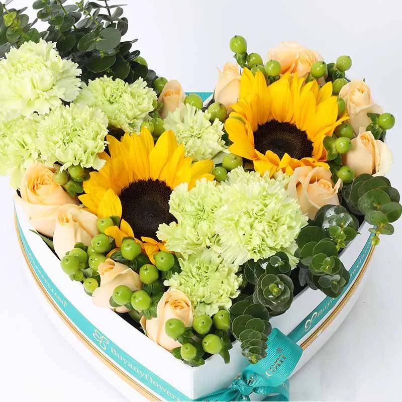 Sunshine Heartshape Flower Box thumbnail 3