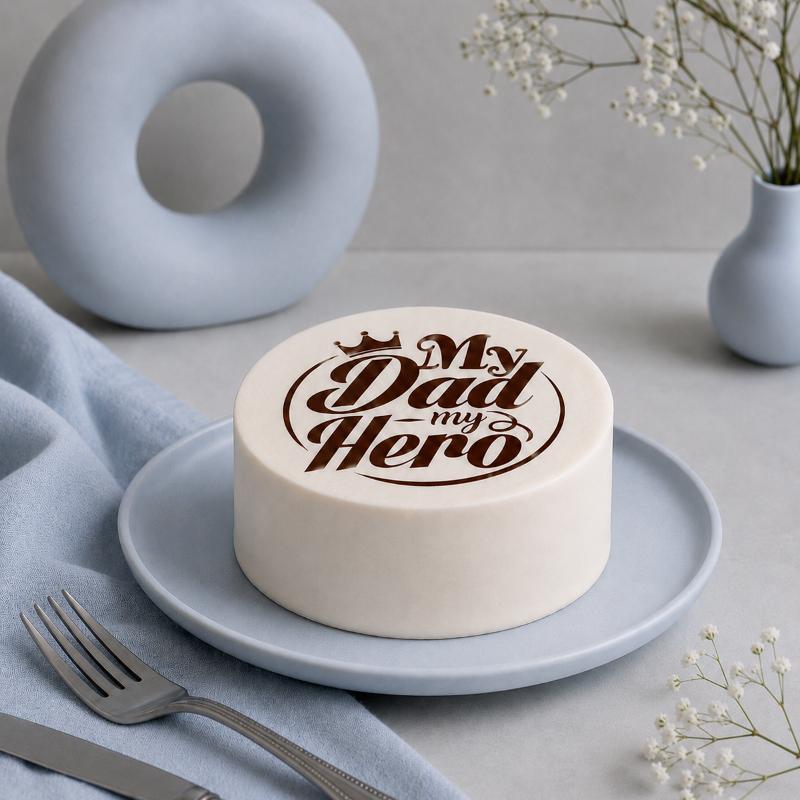 My Dad My Hero Bento Chocolate Cake - Cakes gift from Buy Any Flowers Dubai in Al Quoz Industrial Area 4, Dubai, UAE
